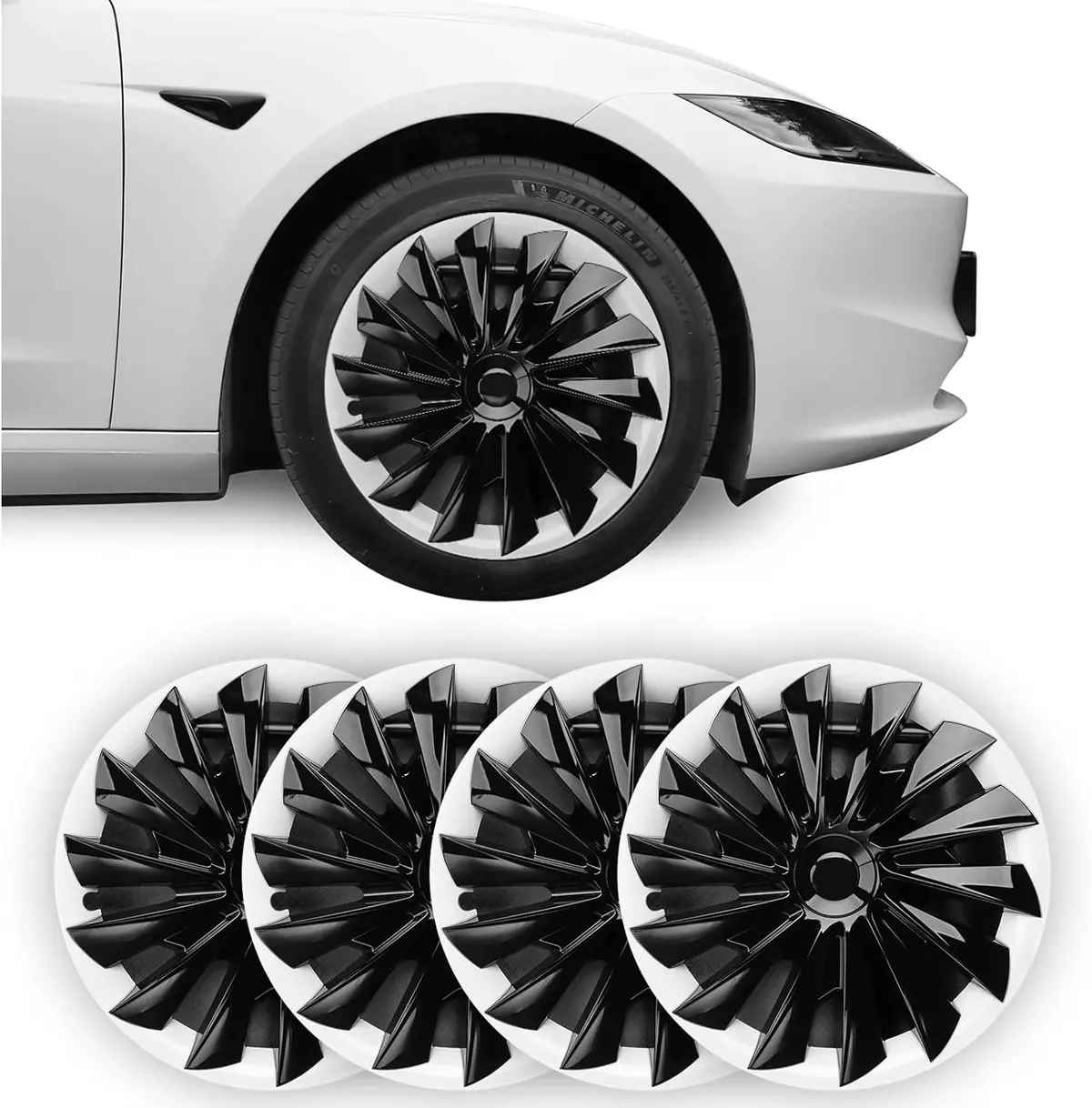 Tesery 18″ Blade Wheel Cover For Model 3 Highland (4Pcs) 2