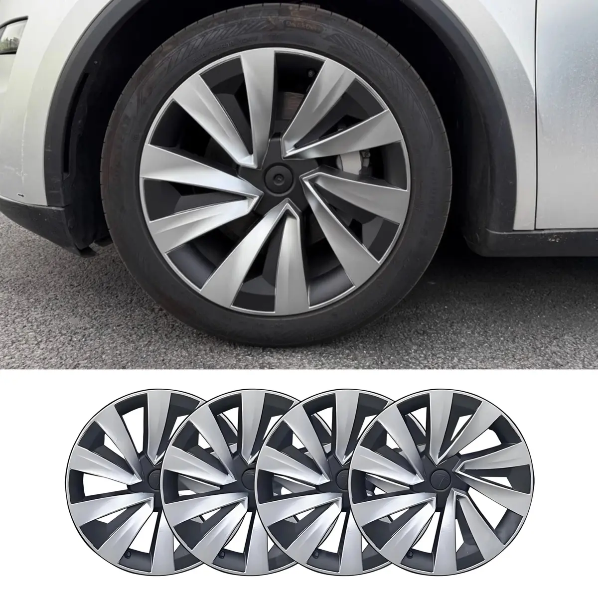 Tesery 19″ Cyclone Wheel Covers For Model Y Juniper (4Pcs) 2