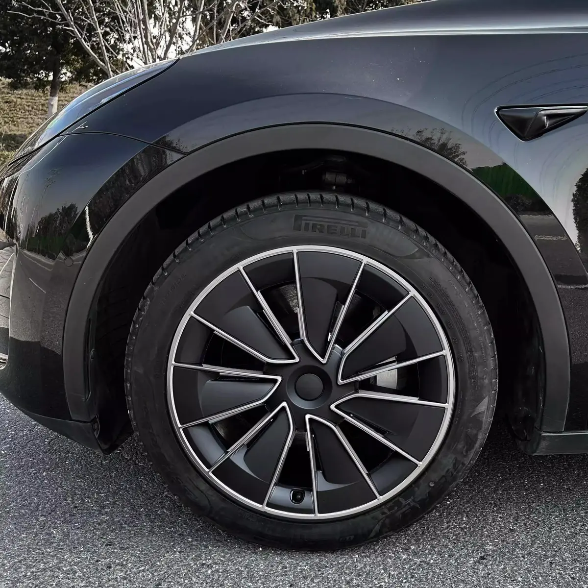 19" Gemini Performance-Style Abs Wheel Hubcaps For Model Y | 4-Piece Set | 5 Colors | 2 Styles | Tool-Free Install 1