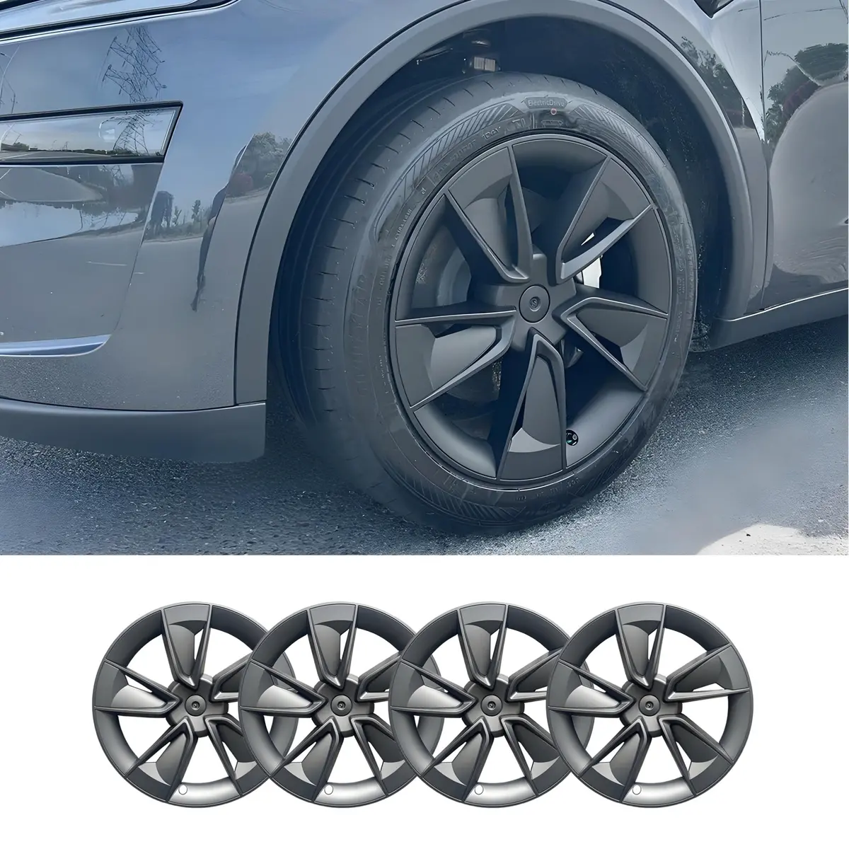 Tesery 19″ Wheel Covers For Model Y Juniper (4Pcs) 1