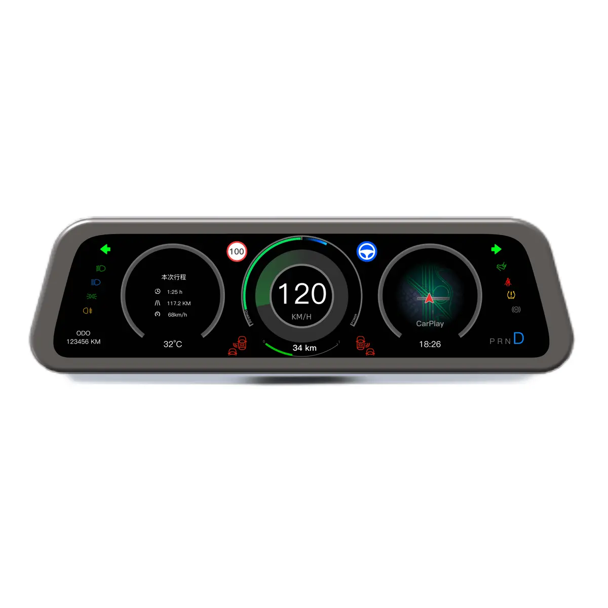 Tesery 9.6 Inch Instrument Cluster Dashboard Display For Model 3 / Y 1