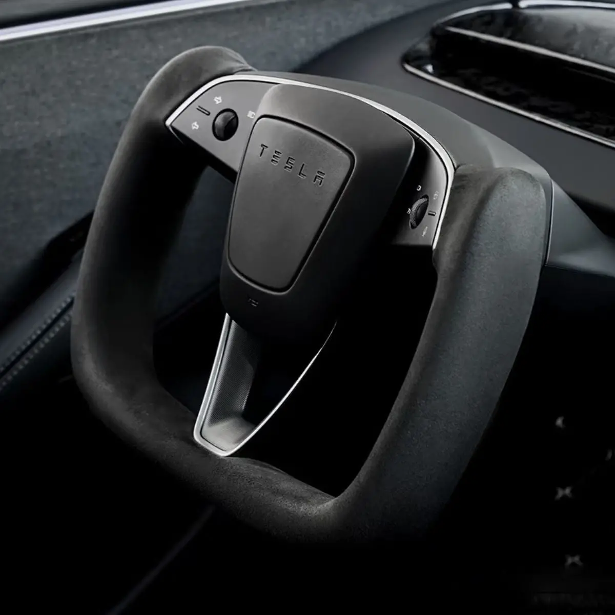Tesery Alcantara Yoke Steering Wheel For Model 3 Highland & Model Y Juniper 1