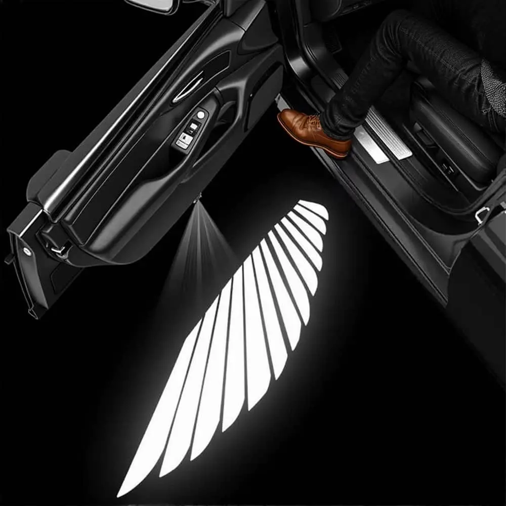 Tesery Angel Wings Door Welcome Lights For Model 3/Y/S/X 1