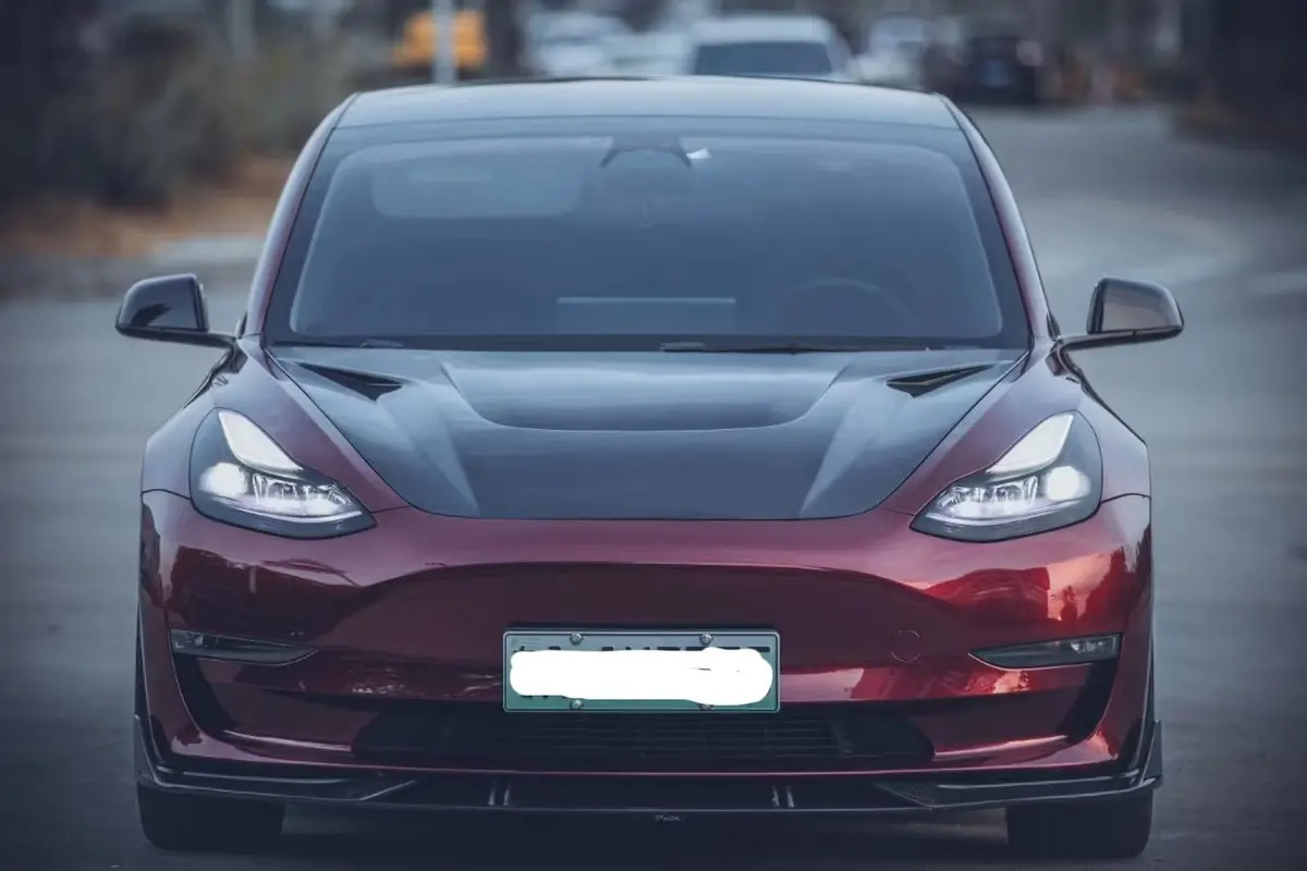 Tesery Carbon Fiber Hood Ver.1 For Tesla Model 3 1