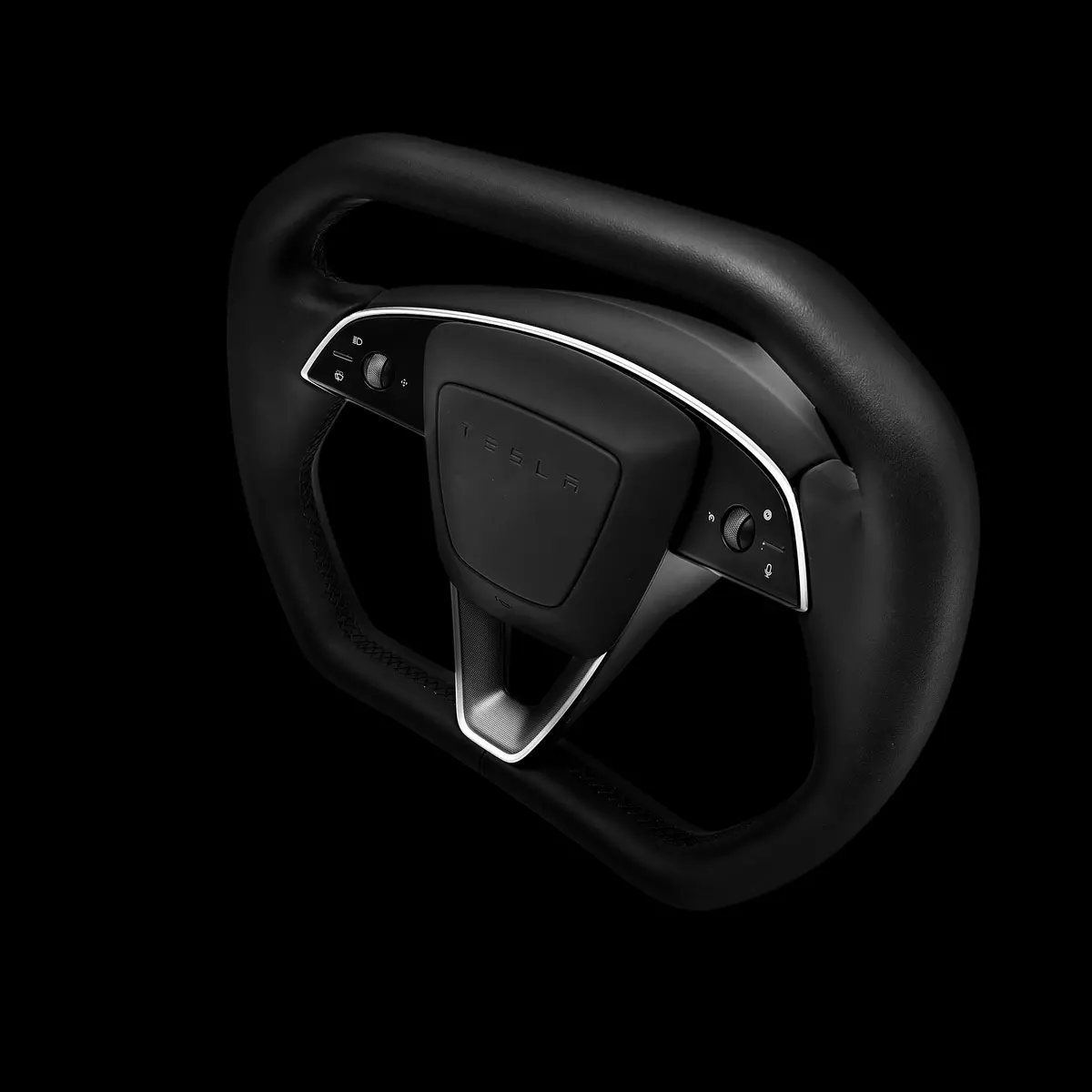 Tesery Cybertruck Style Steering Wheel For Model Y Juniper & Model 3 Highland 3
