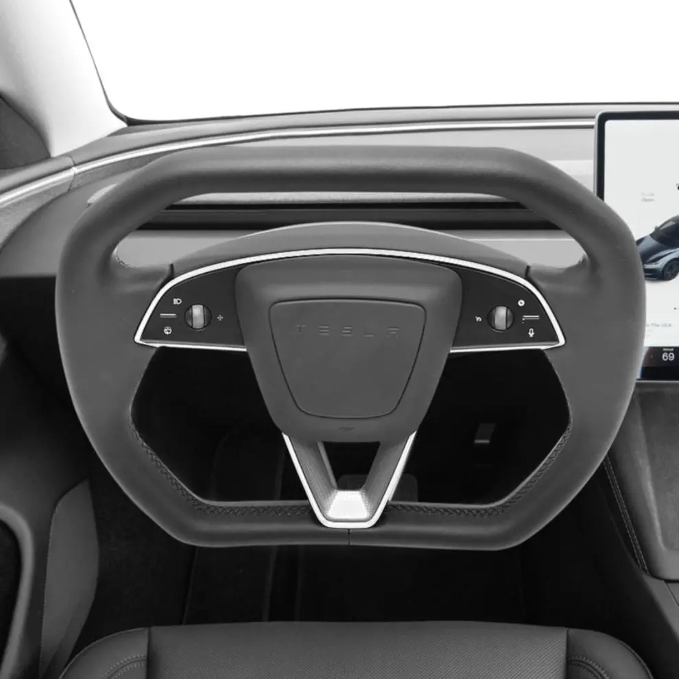 Tesery Cybertruck Style Steering Wheel For Model Y Juniper & Model 3 Highland 1