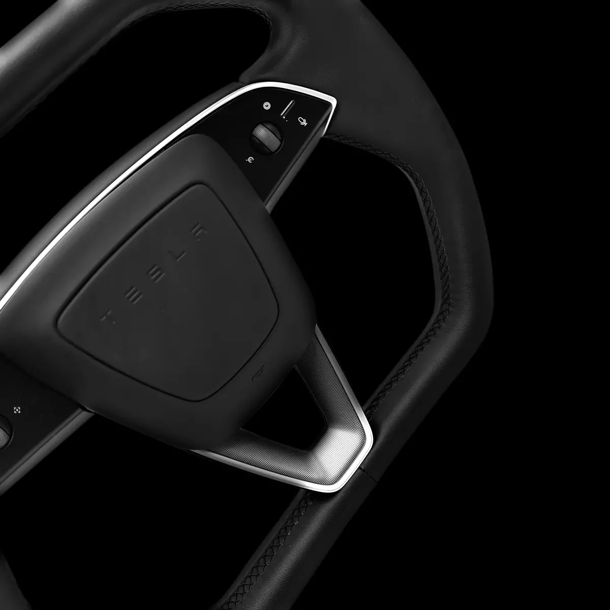 Tesery Cybertruck Style Steering Wheel For Model Y Juniper & Model 3 Highland 5
