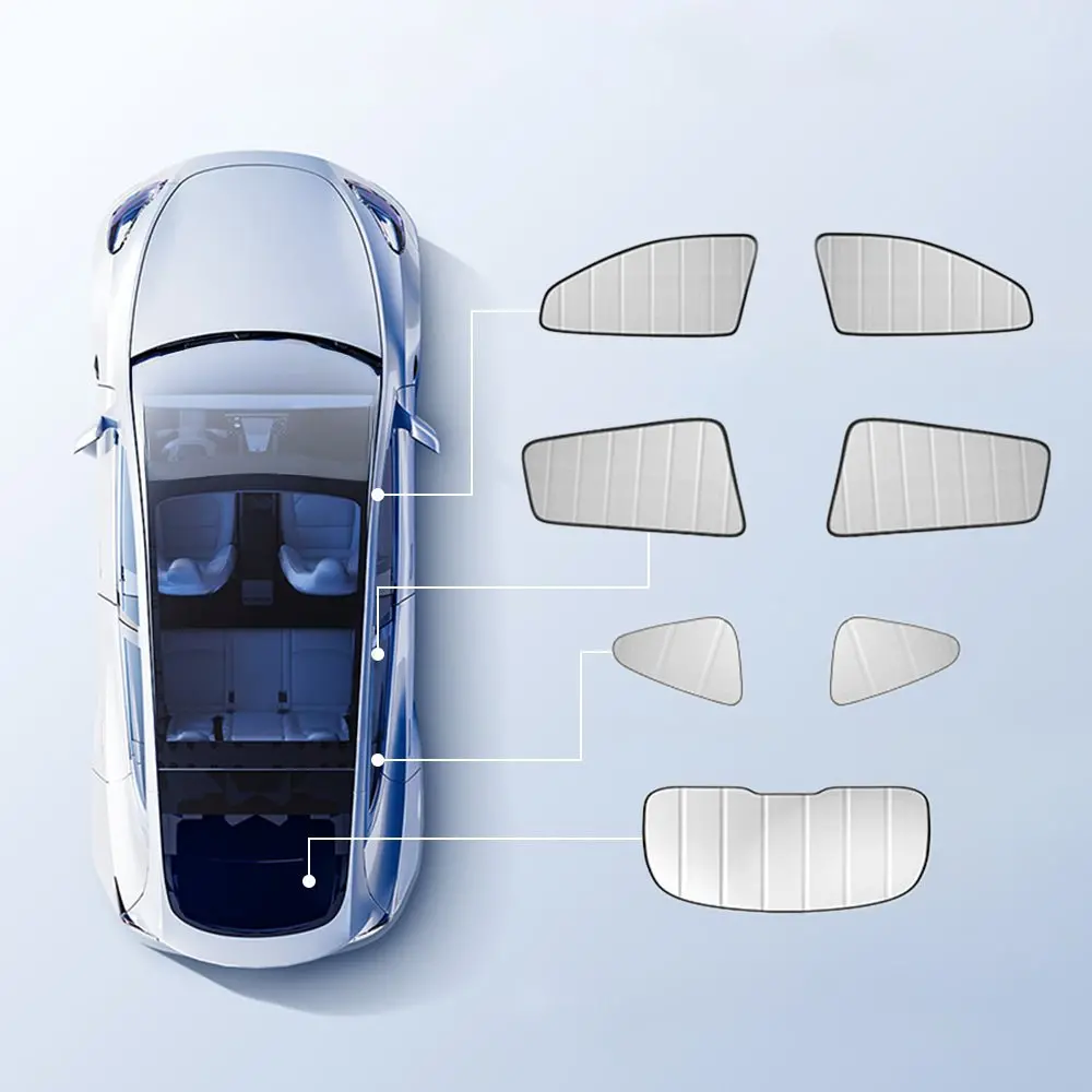 Tesery Foldable Window Shades For Model 3 & Model Y 1