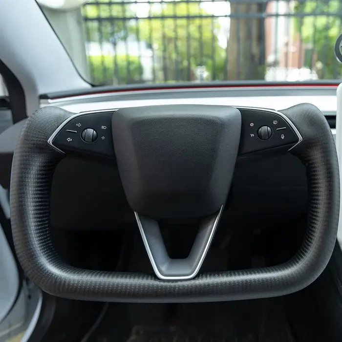 Tesery Full Carbon Fiber Yoke Steering Wheel For Model 3 Highland & Model Y Juniper 1