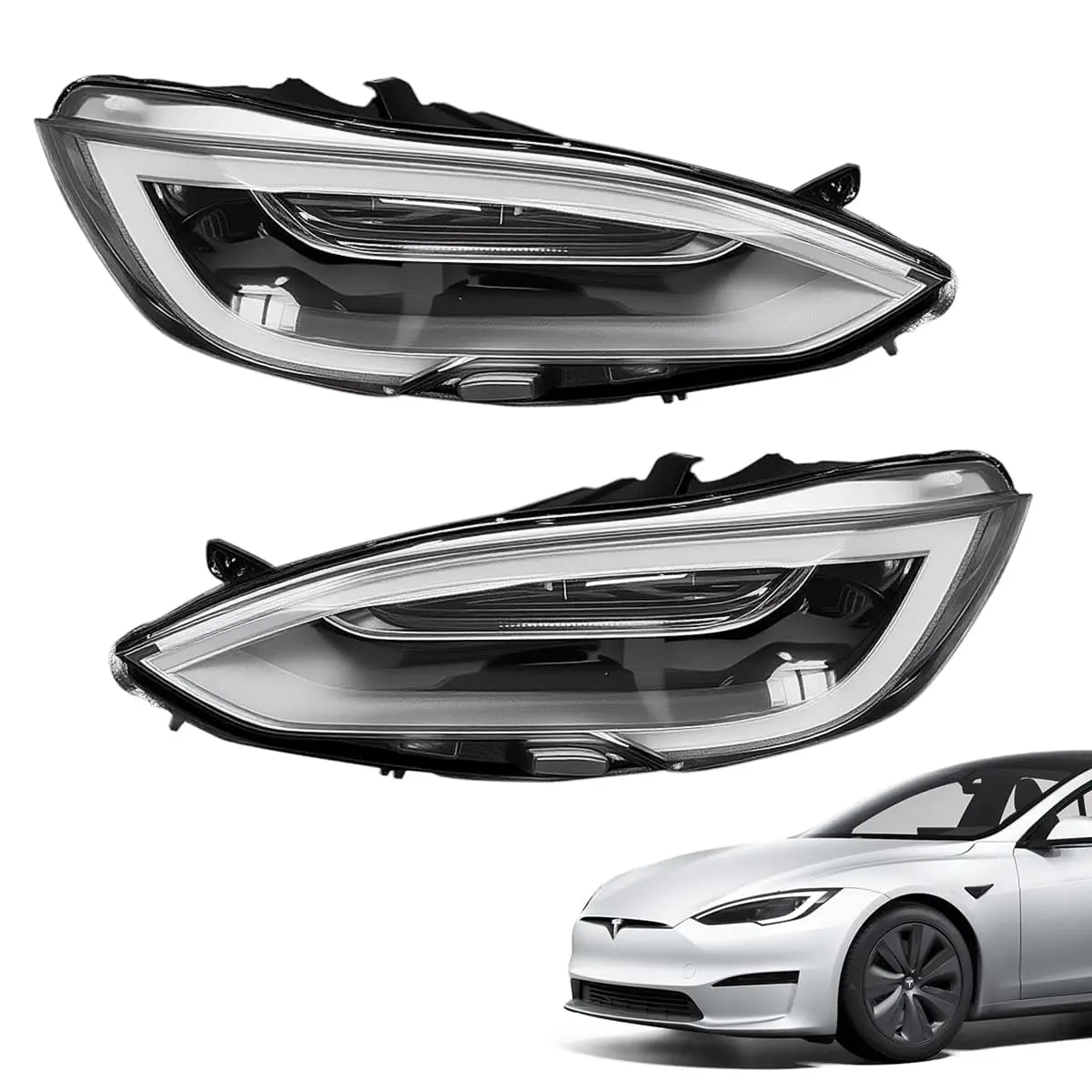 Tesery Led Headlight Assembly For Model S (16-22) 4