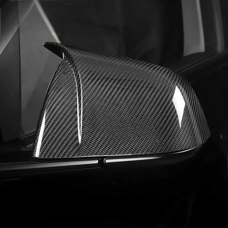Tesery Mirror Caps For Model Y / 3 ( Sporty Style ) - Dry Carbon Fiber Exterior Mods 1