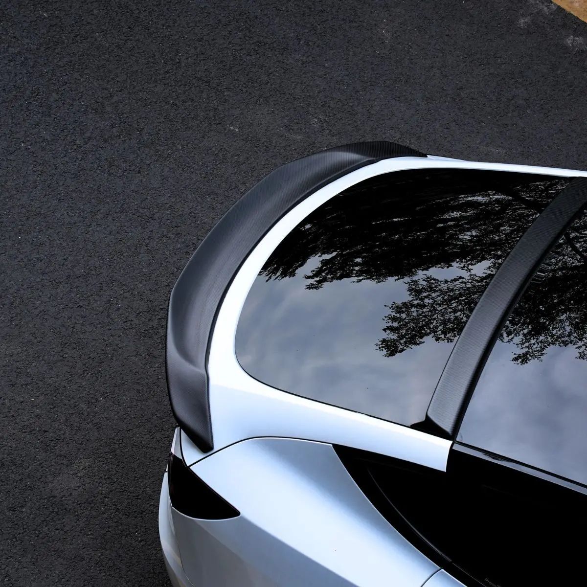 Tesery Model Y / 3 Spoiler V-Style - Carbon Fiber Exterior Mods 1