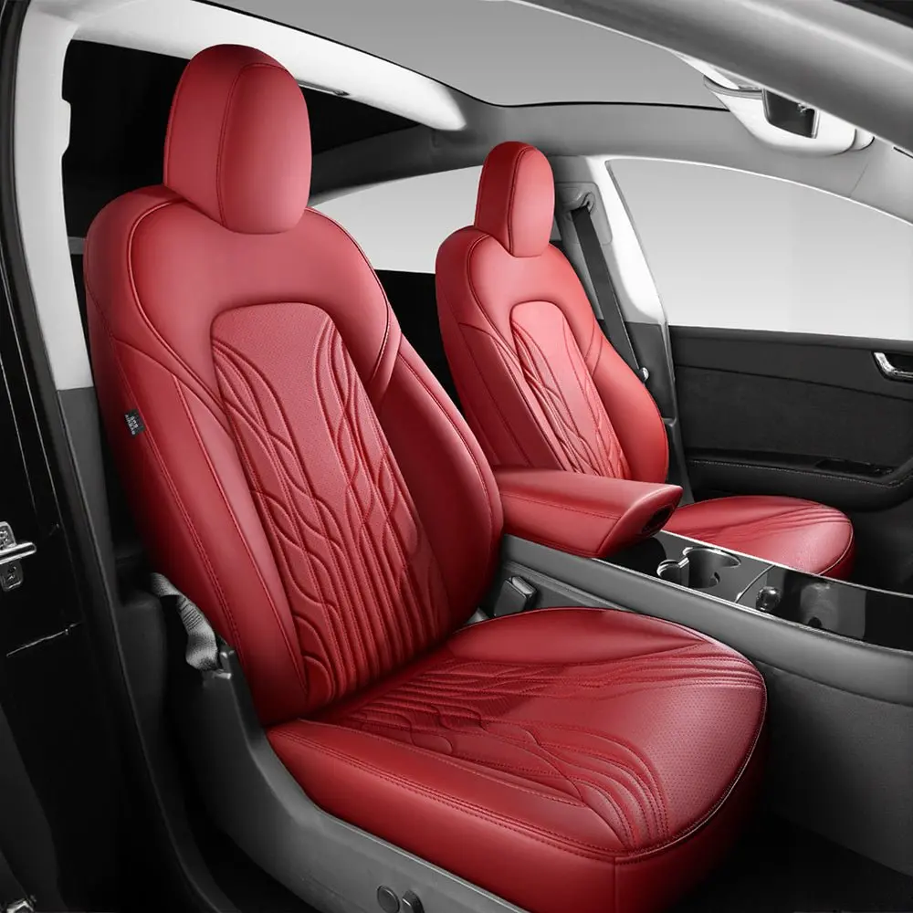 Tesery Nappa Leather Seat Covers For Model 3 Highland & Model Y Juniper 1
