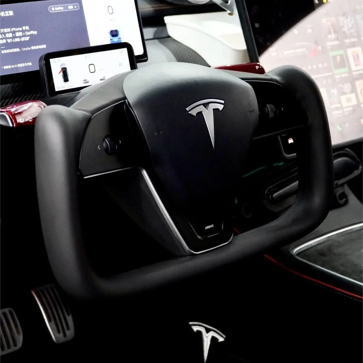 Tesery New Plaid Steering Wheel For Tesla Model 3 / Y 1