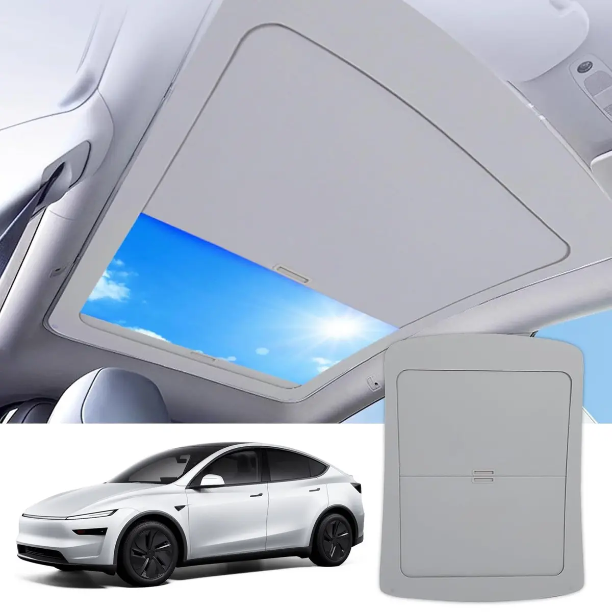 Tesery Retractable Sun Shade For Model Y Juniper 1