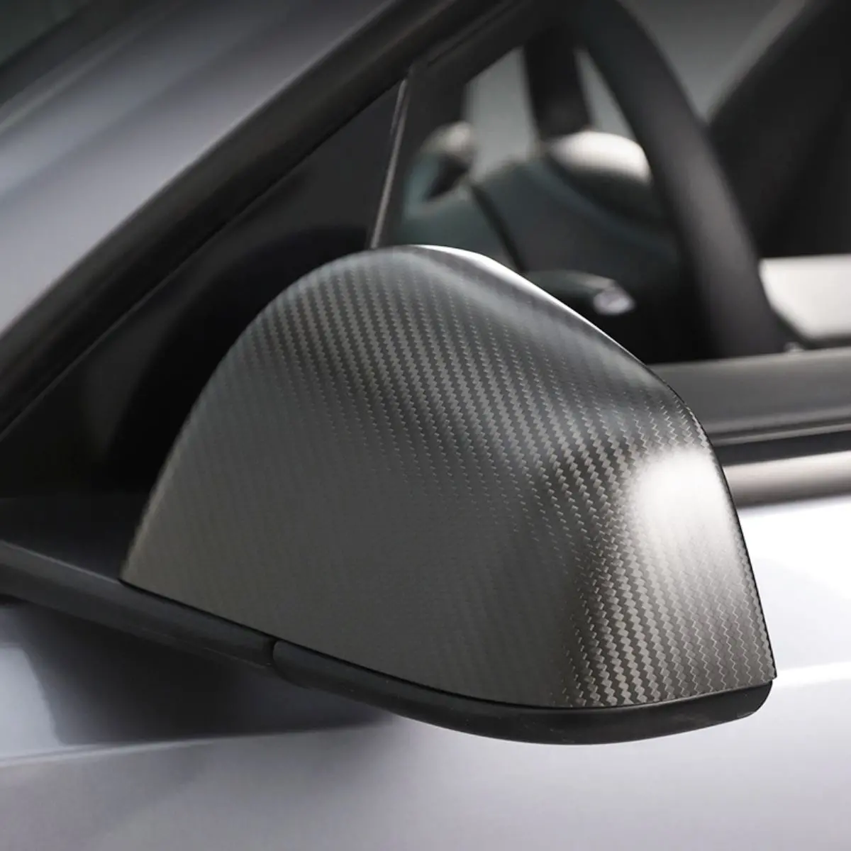 Tesery Side Mirror Cover For Model Y / 3 Highland ( Oem Style ) - Dry Carbon Fiber Exterior Mods 1