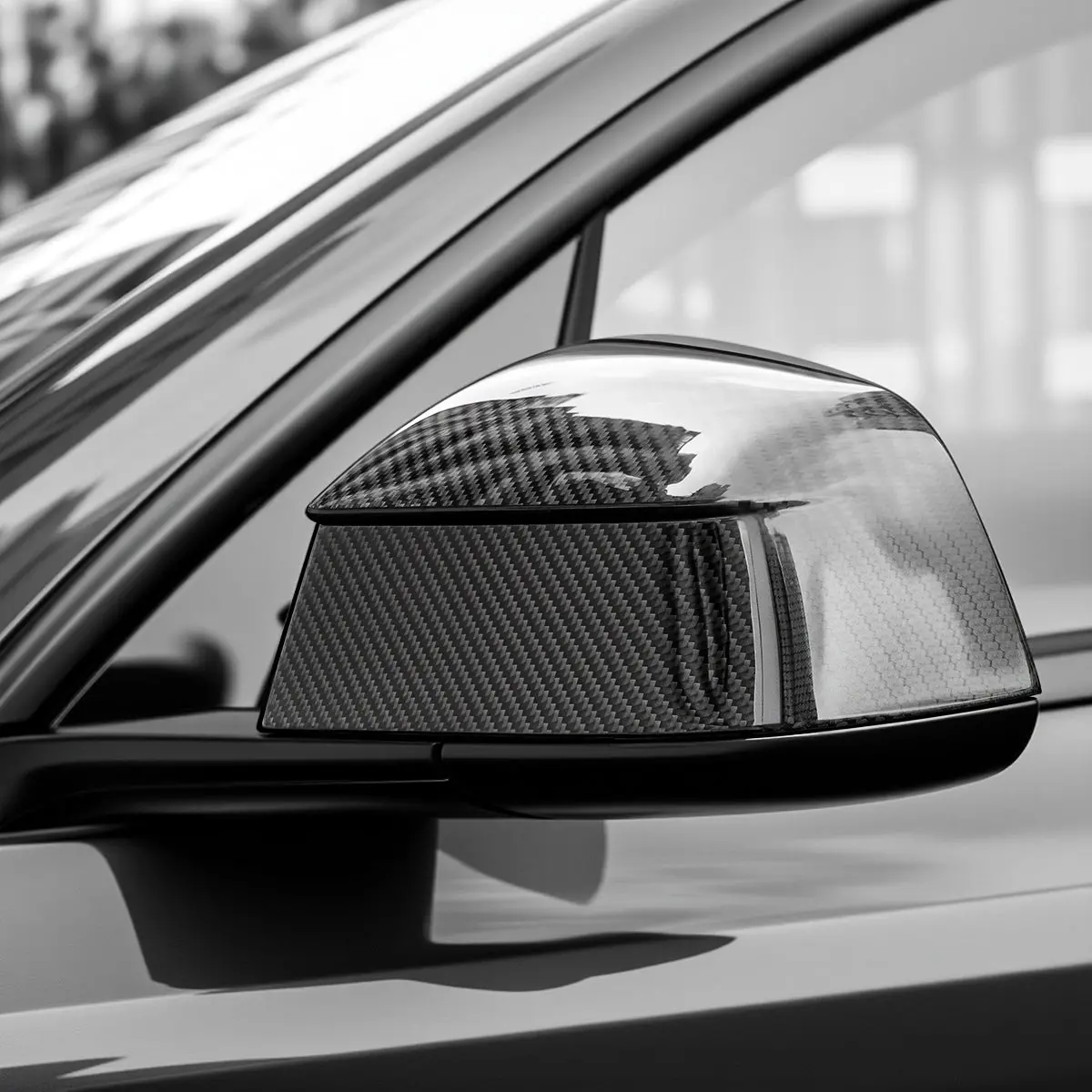 Tesery Side Mirror Cover For Model Y Juniper (Oem Style) - Dry Carbon Fiber Exterior Mods 1