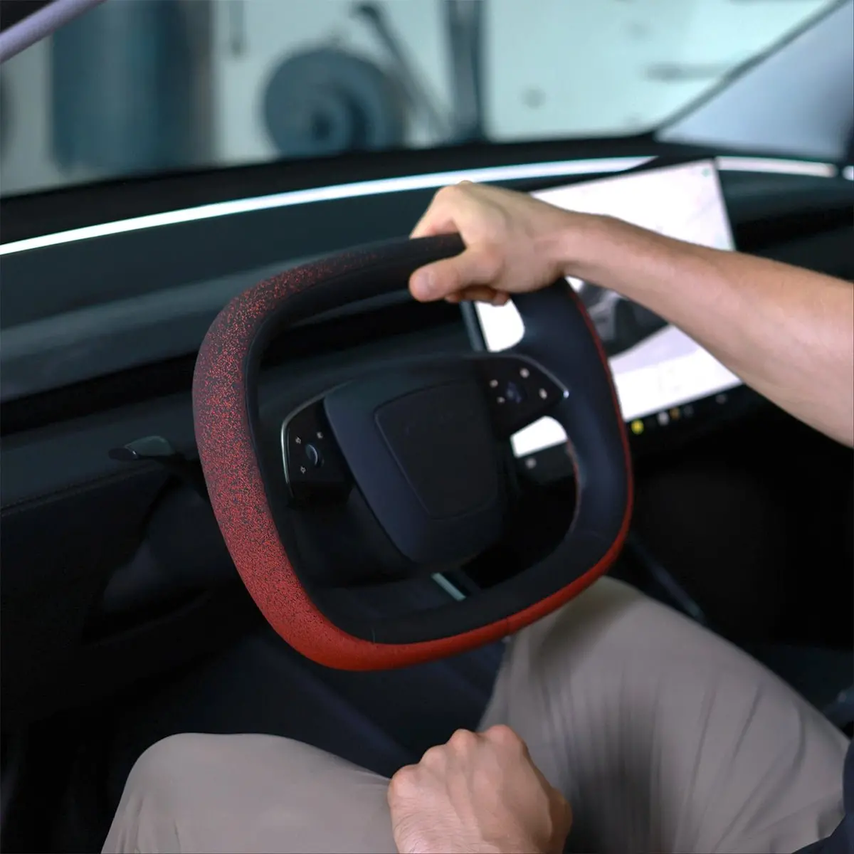 Tesery Starlink 4.0 Cyber Yoke Steering Wheel For Model 3 Highland 7