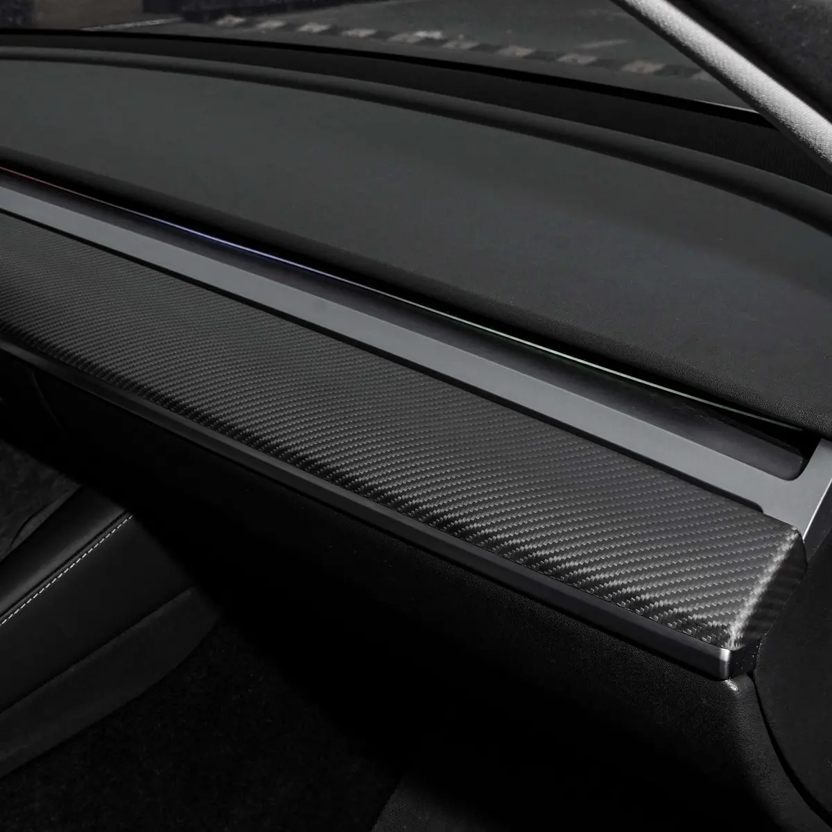 Tesery Tesla Model 3 / Y Dashboard Cover - Dry Carbon Fiber Interior Mods 1
