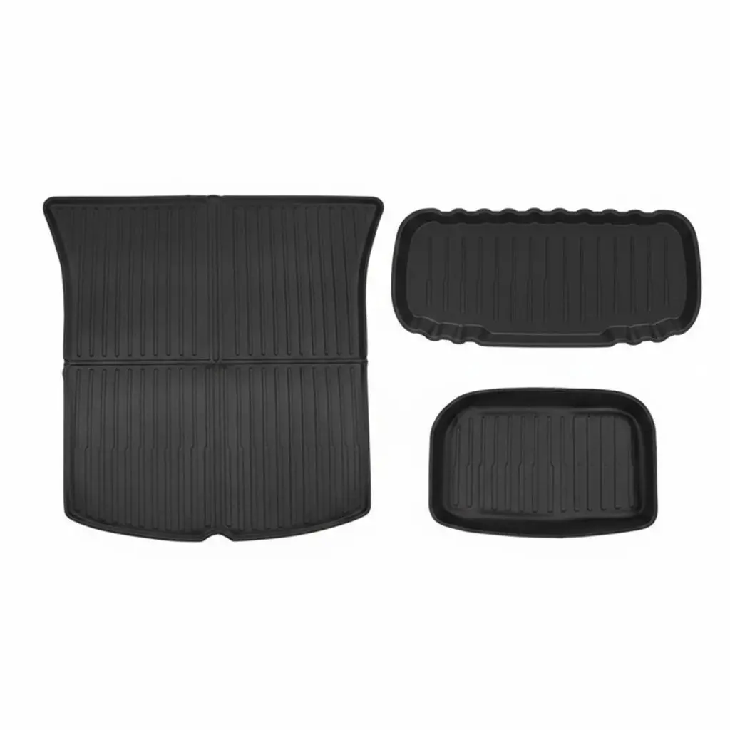 Tesery Tpe Front/Rear Trunk Mat For Model Y Standard (3Pcs) 1