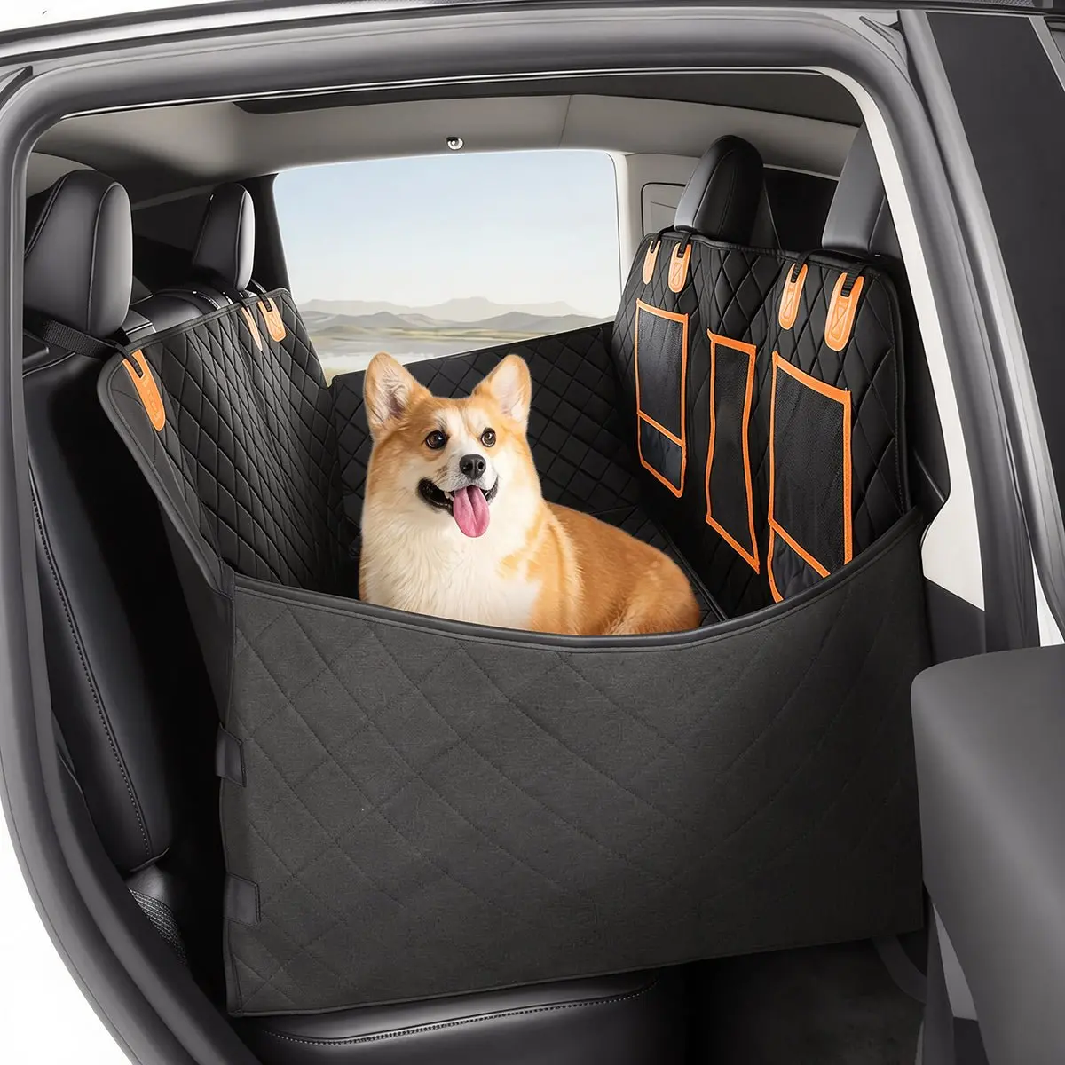 Tesery Upgraded Dog Seat Cover For Model Y | Waterproof | Mesh Window 1