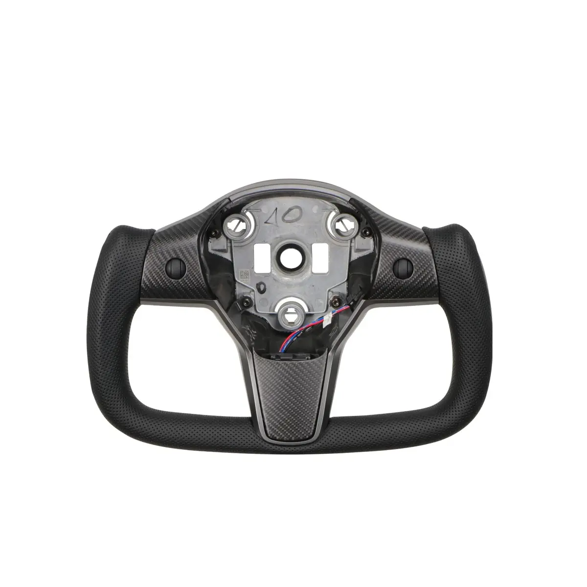 Tesery Perforated Leather Yoke Steering Wheel For Tesla Model 3 / Y【Style 35】 1