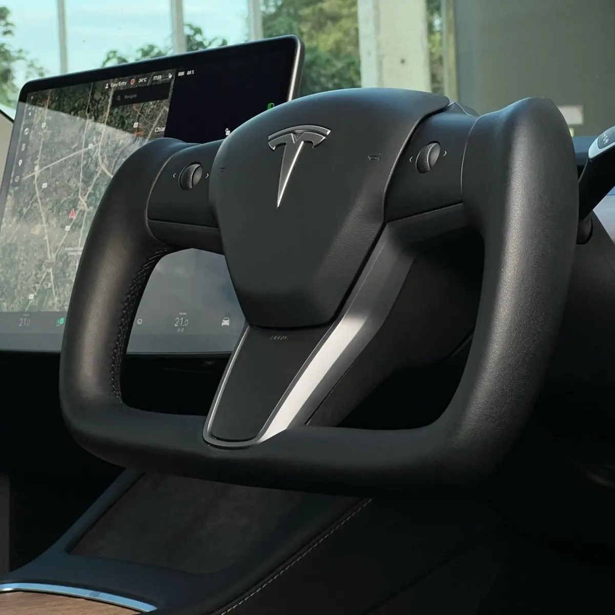 Tesery Yoke Steering Wheel For Tesla Model 3 / Y【Style 36】 1