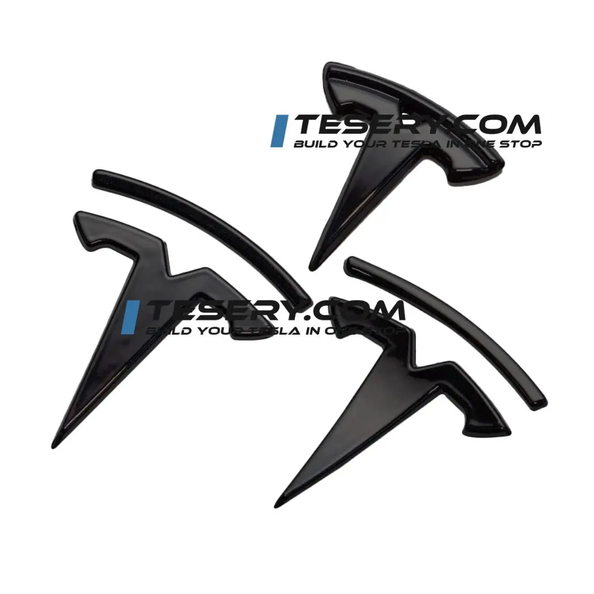 Tesla Logo "T" Emblem For Model 3 / Y (Set Of 3) 15
