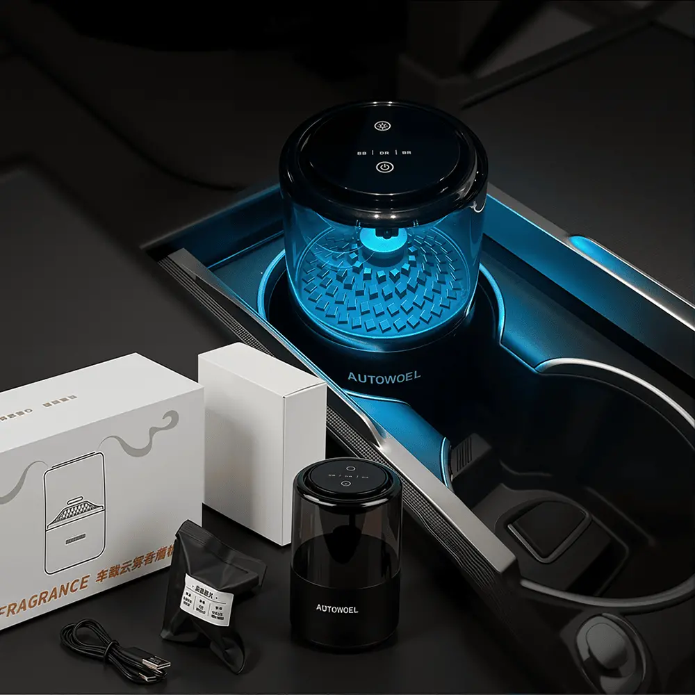Tesla Model Y/3/S/X Cloud Mist Car Diffuser With Ambient Lighting 1