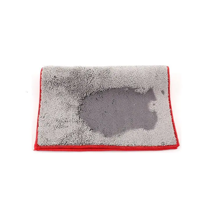 Premium Dual-Sided Microfiber Towel | 8X Absorbent | Coral Velvet + Suede | 28×20Cm 1