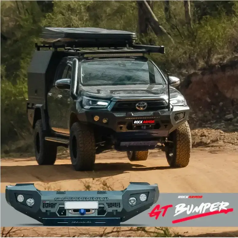 Toyota Hilux 2020-2025 Rockarmor Gt Steel Hoopless Bullbar 1