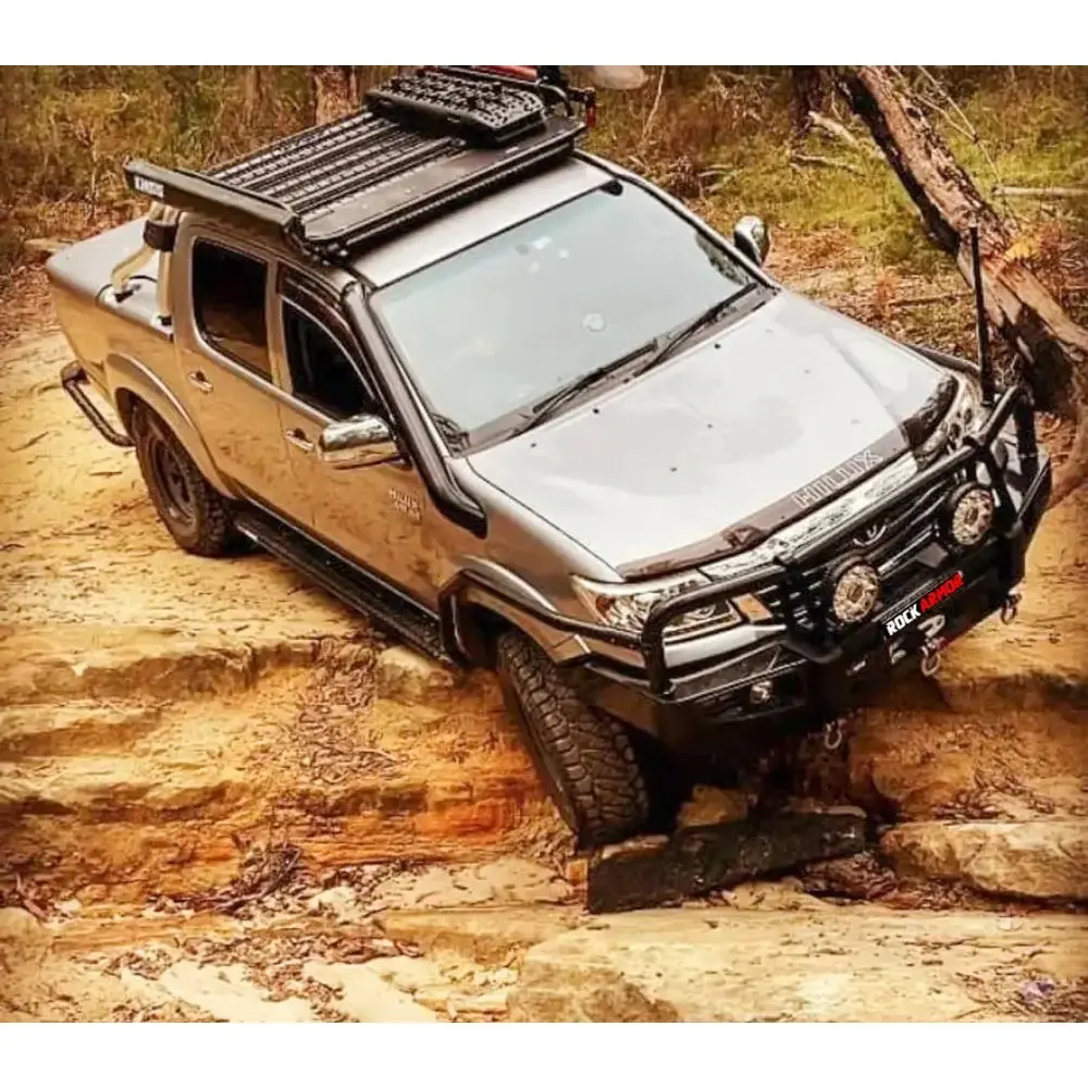 Toyota Hilux N70 2005-2015 Rockarmor Steel Rockslider Side Steps 1