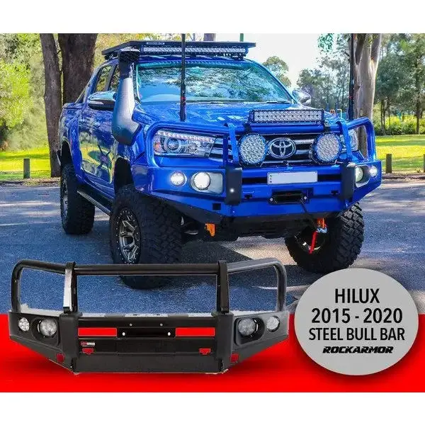 Toyota Hilux N80 2015-2020 (Full Bar Replacement) Rockarmor Elite Steel Bullbar 1