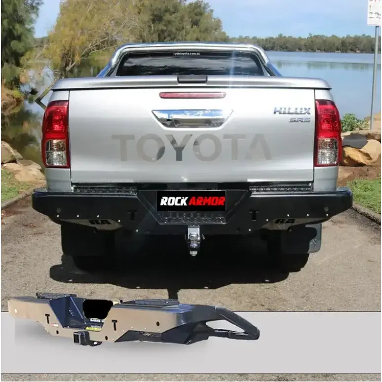 Toyota Hilux N80 2015+ Rockamor Elite Steel Rear Step / Towbar 1