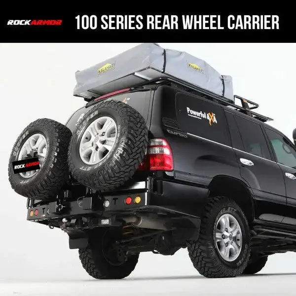 Toyota Landcruiser Fj100 1998-2007 And Lexus 470 Rockarmor Steel Dual Wheel Carrier 1