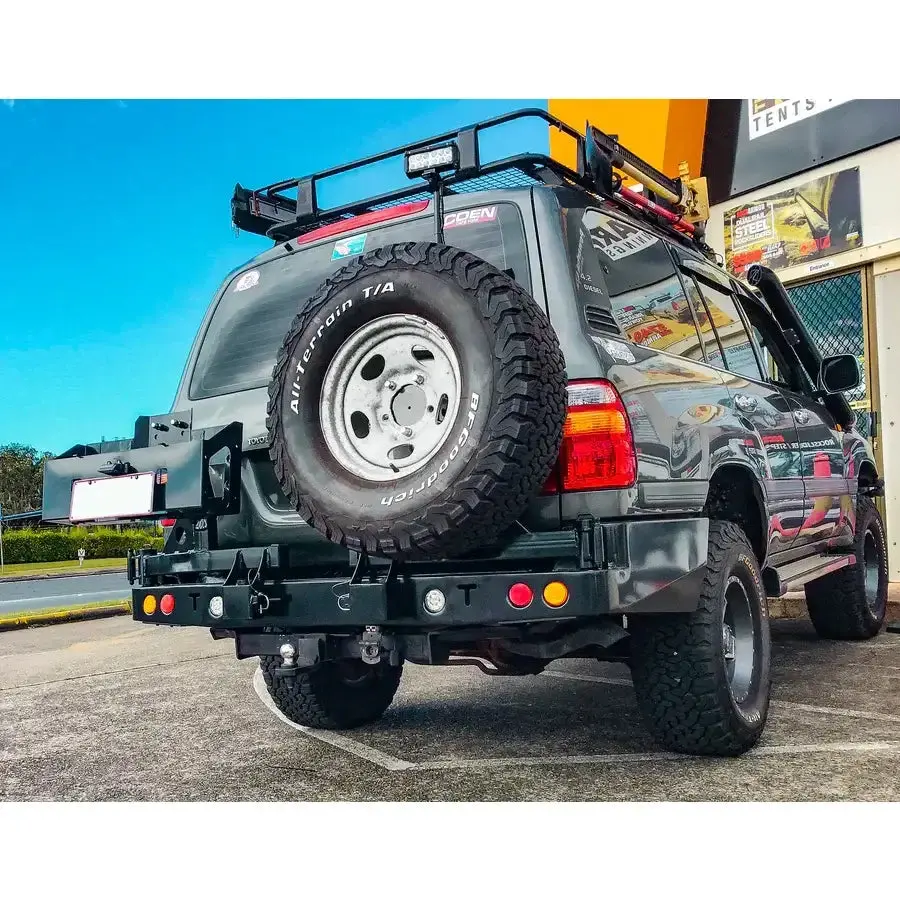 Toyota Landcruiser Fj105 Series 1998-2002  Live Axle (Solid Front End) Rockarmor Steel Dual Wheel Carrier 1