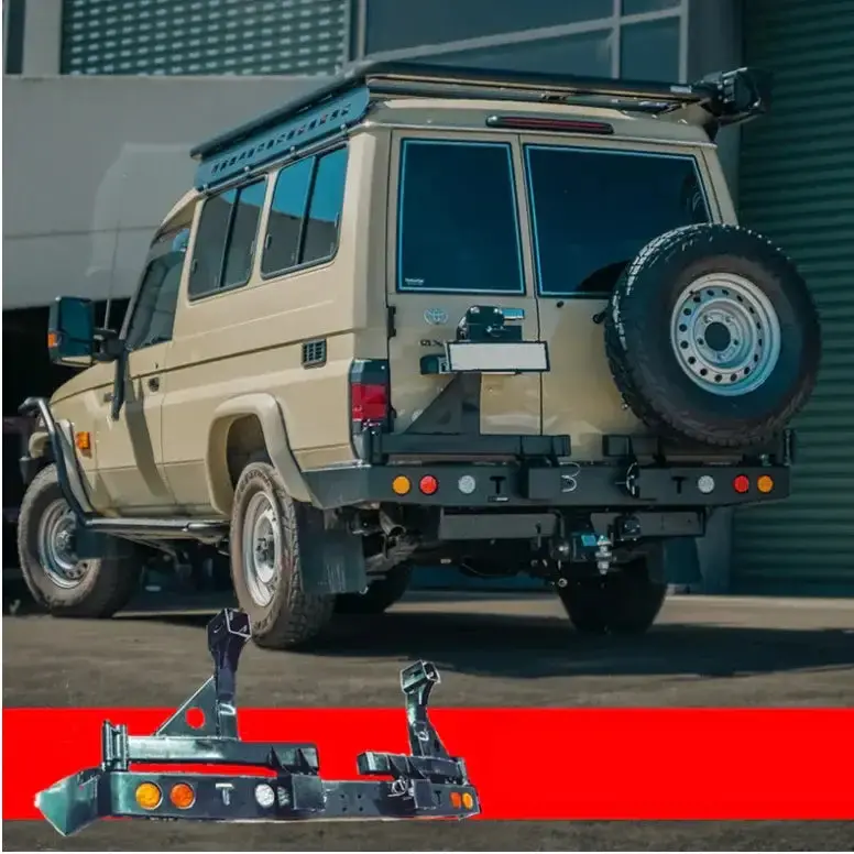Toyota Landcruiser Fj75, Fj76 &  Fj78 1992-2006 Troopy Wagon Rockarmor Steel Dual Wheel Carrier 1