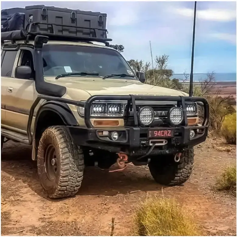 Toyota Landcruiser Fj80 1990-1997 Rockarmor Steel Rockslider Side Steps 1