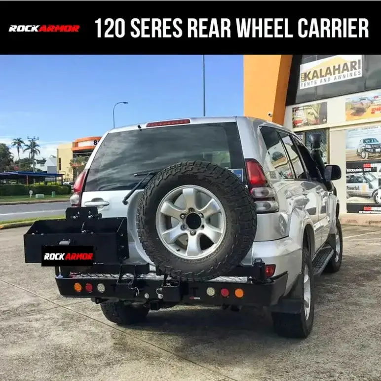 Toyota Prado 120 Rockarmor Steel Dual Wheel Carrier 1