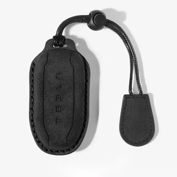 Alcantara Key Fob Case For Tesla | 3 Colors | Suede Texture | Key Belt | Premium Stitching 3