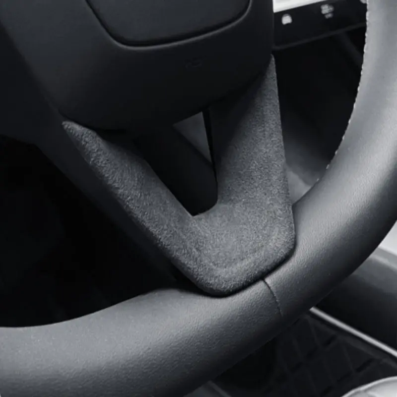 Alcantara Steering Wheel Panel For Model 3 Highland / Y Juniper | 2 Options 2