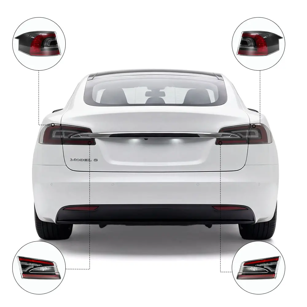 Turn Brake Lamp & Inner Tail Light Replacement For Model S (16-20) 1