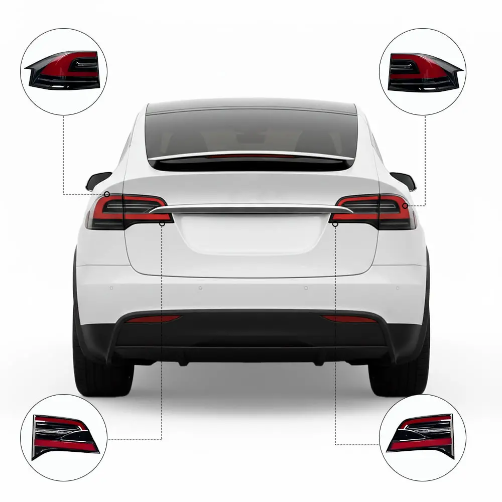 Turn Brake Lamp & Inner Tail Light Replacement For Model X (16-20) 1