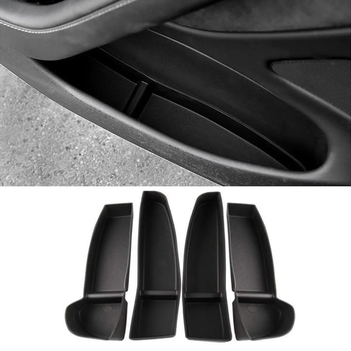 Under Door Storage Box Organizer For Tesla Model 3 2017-2023 (4 Pcs) 1