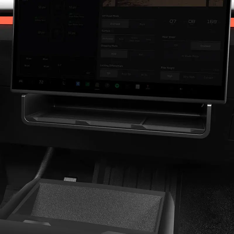 Under Screen Hidden Storage Box For Cybertruck 1