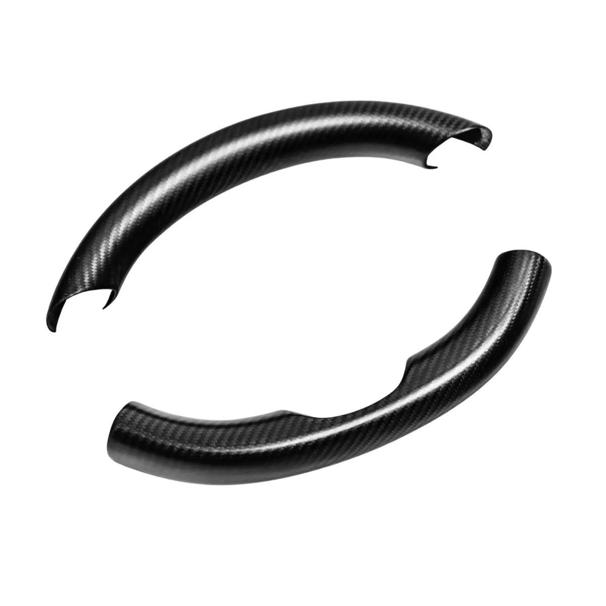 Upper / Lower Cover Steering Wheel Accessories For Tesla Model 3 / Y  -  Carbon Fiber Interior Mods 1