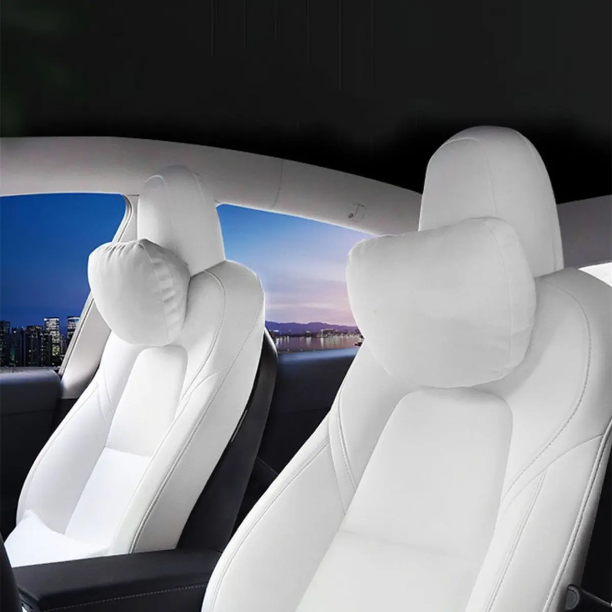 Velvet Neck Pillow For Tesla Model 3 Model Y & Model S Model X 1