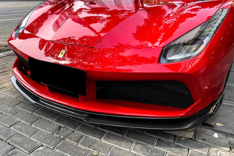 Carbonado 2015-2020 Ferrari 488 Gtb / Spyder Vrs Style Carbon Fiber Front Lip Spoiler 1