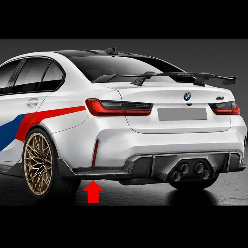 Sooqoo Bmw M3 G80 / M4 G82 Mp Style Dry Carbon Fiber Rear Side Diffusers 1