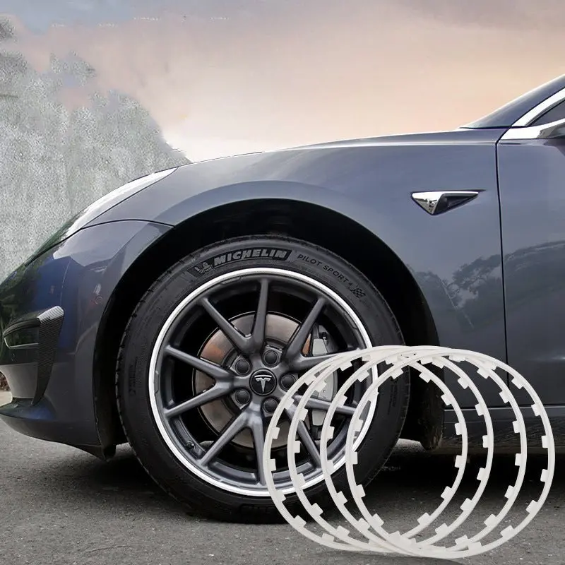 Dupont Nylon Wheel Rim Protectors For Tesla | 4-Piece Set | 5 Colors | Curb Rash Guard | Impact Resistant 1